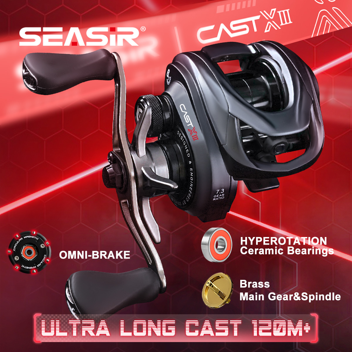 SEASIR CAST-X3 베이트캐스팅 릴 초장거리 캐 - Abu Garcia Reel Max 리뷰 및 가격