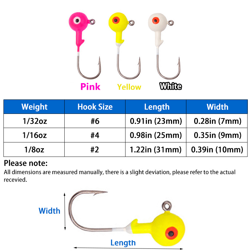 50PCS 낚시 후크 세트 리드 지그 헤드 잉어 Cra - Fishing Hook Circle 리뷰 및 가격