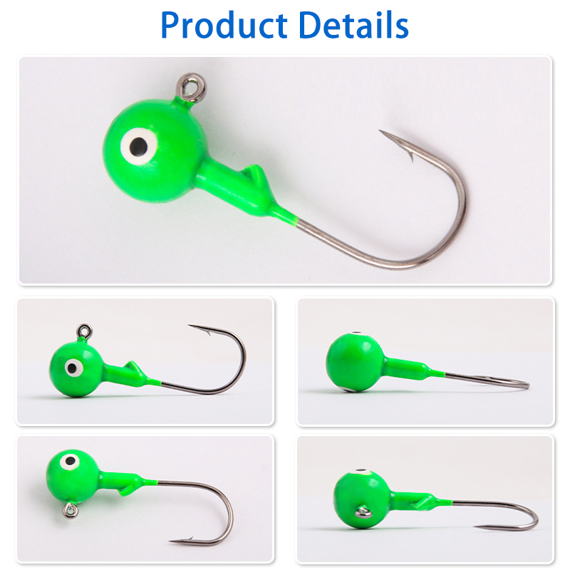 50PCS 낚시 후크 세트 리드 지그 헤드 잉어 Cra - Fishing Hook Circle 리뷰 및 가격