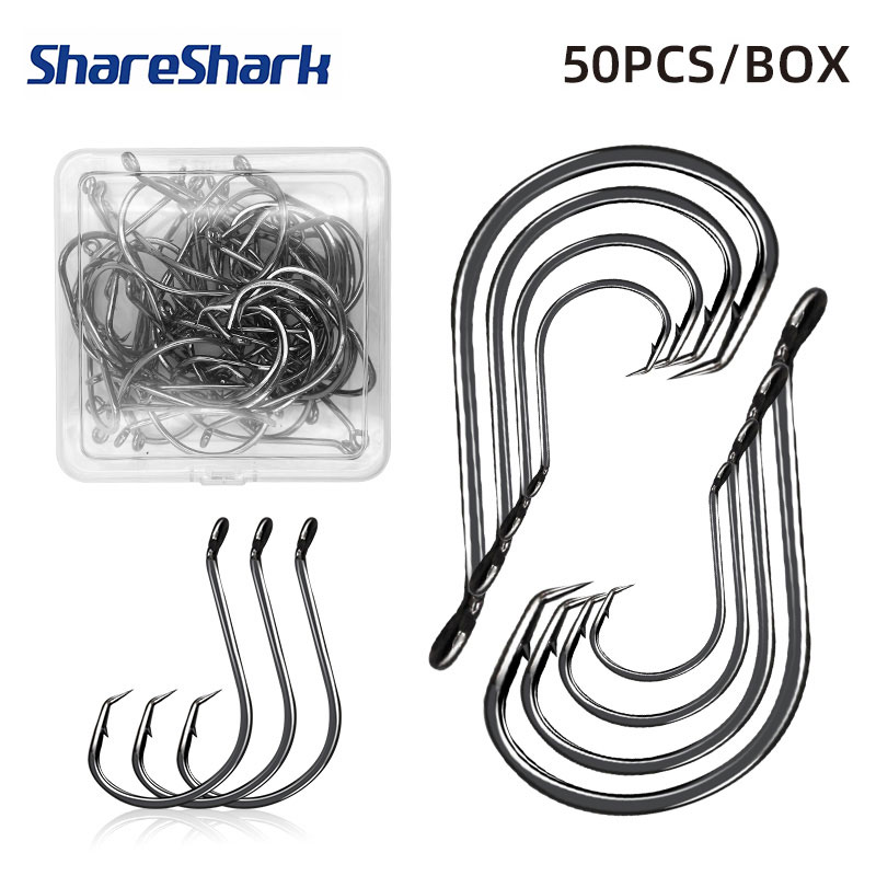 ShareShark 50개/박스 7384 고탄소강 문어 - Fishing Hook Circle 리뷰 및 가격